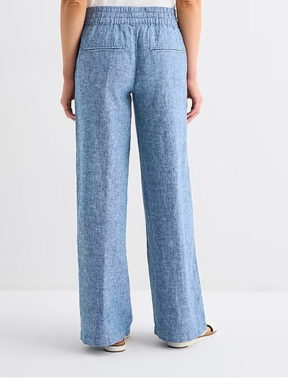 St. John's Bay Chambray Wide-Leg Pants in Blue - Picture 3 of 3